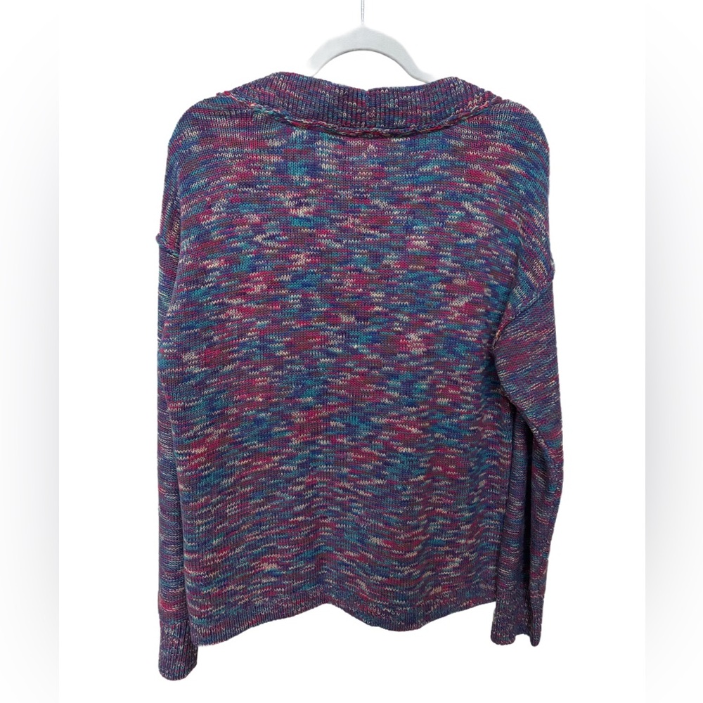 Sundance Ragtime Multicolor Knit Button Cardigan Oversized Small - Picture 3 of 10